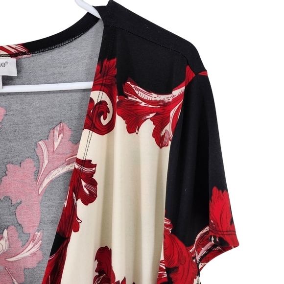 Avenue Women's Red Scroll Donna Print Dress - 26/28 - Picture 3 of 7